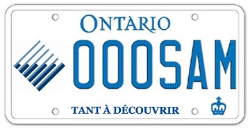 Illustration d’une plaque d’immatriculation- Ordre des ingénieurs de l’Ontario