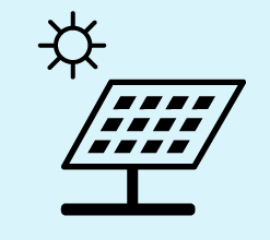 Icon of a solar panel.