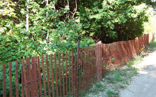 Figure 5: Image showing wood lath snow fencing.
