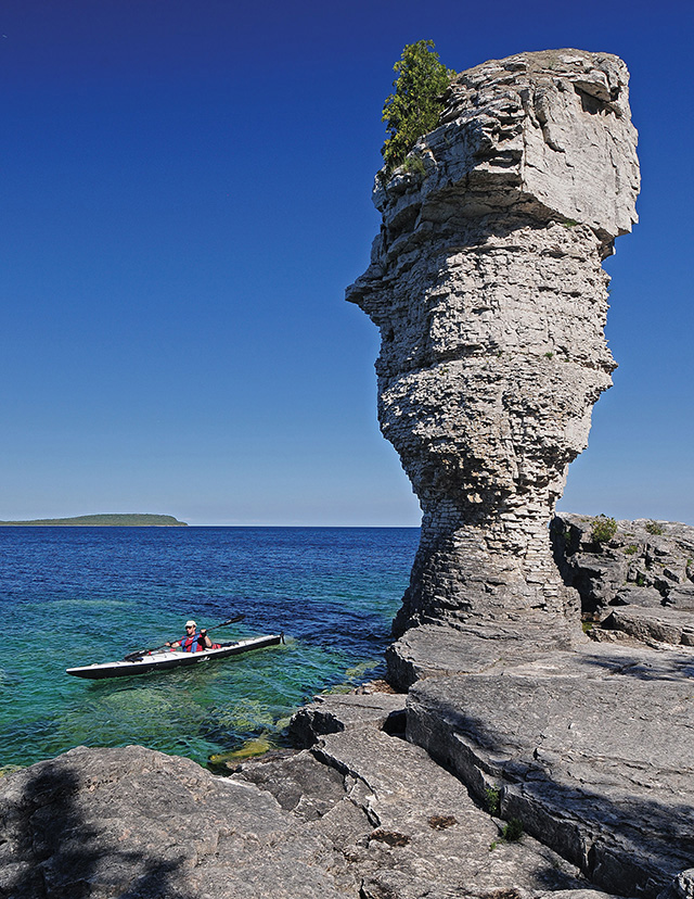 Photo des roches sur l’île Flowerpot.