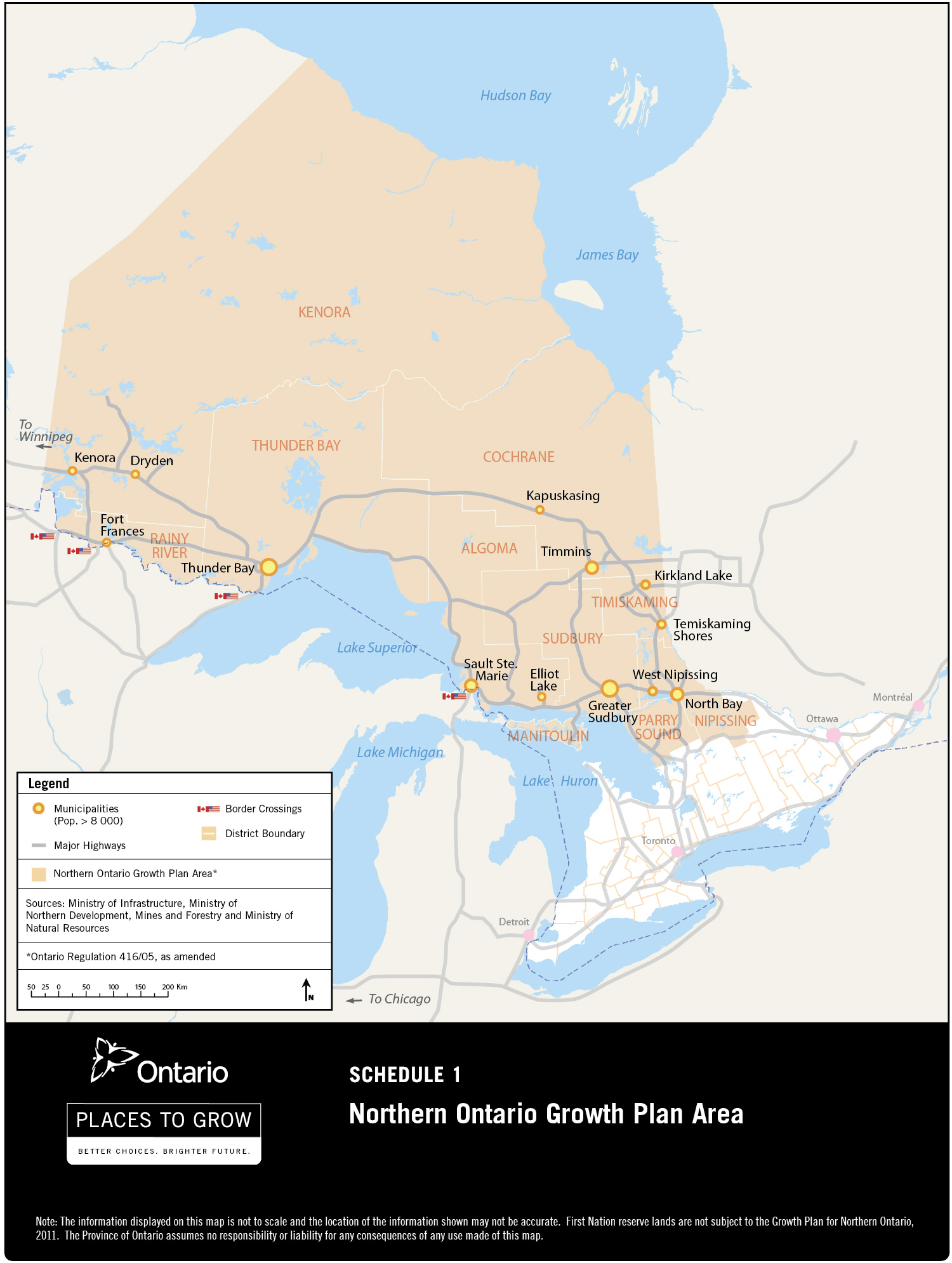 Schedule 1   Northern Ontario Growth Plan Area 