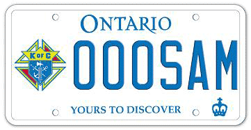 Illustration of Licence Plate - Knights of Columbus
