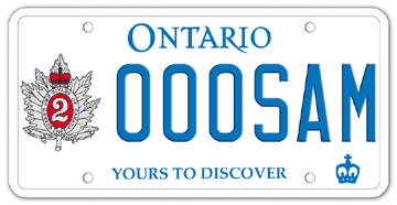 Illustration of Licence Plate - Queens Own Rifles of Canada
