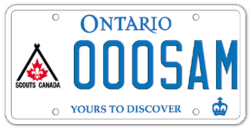 Illustration of Licence Plate - Scouts Canada