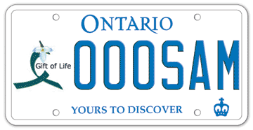 Illustration of Licence Plate - Trillium Gift of Life Network