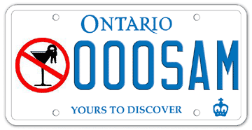 Illustration of Licence Plate - Don't Drink and Drive