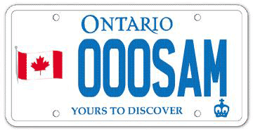 Illustration of Licence Plate - Canadian Flag