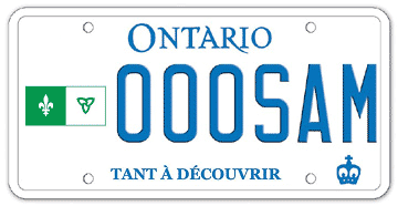 Illustration of Licence Plate - Franco-Ontarian Flag - French 