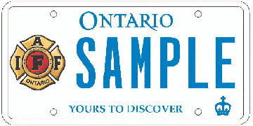 Illustration of Licence Plate - Professional\Ontario Professional Fire Fighter Association (OPFFA)