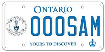 Illustration of Licence Plate - University of Toronto