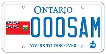 Illustration of Licence Plate - Ontario Flag