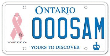 Illustration of licence plate - Breast Cancer Society of Canada