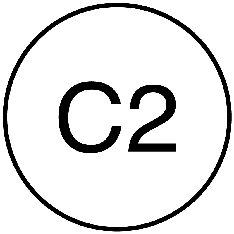 The symbol used for more than one Camp. A black circle on white background with a black lettered ‘C’ in it. More than one camp may be designated by the addition of a number beside the letter (e.g., ‘C2’).