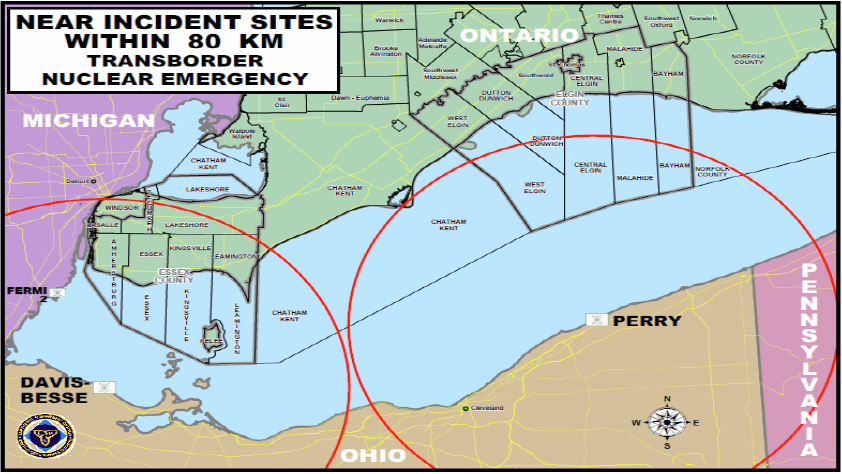 Map of Near Incident Sites within 80 km - Transborder Nuclear Emergency - Part 2