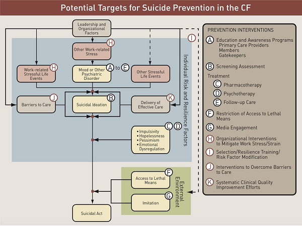 Figure 1: The Mann Model  proposes a stress-diathesis model in which the risk for suicidal acts is determined not merely by a psychiatric illness but also by a tendency to suffer from a medical condition.