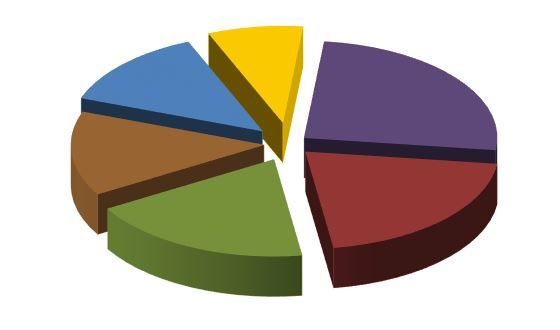 Pie chart - breakdown by category