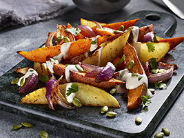 Sweet and Spicy Roasted Potatoes