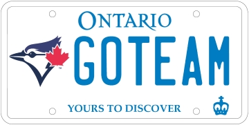Illustration of Licence Plate - Toronto Blue Jays